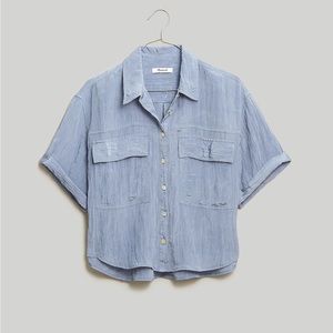 Madewell Crinkled Utility Button-Up Shirt
